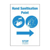 Hand Sanitisation Point Arrow Right Self-Adhesive Sign A5 - FN847
