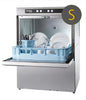 Hobart Ecomax 500mm Basket Undercounter Dishwasher with Water Softener 18 Plates - F504SW-20B Dishwashers HOBART   