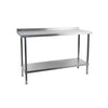 Holmes Stainless Steel Wall Table with Upstand 1500mm - DR030