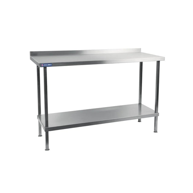 Holmes Stainless Steel Wall Table with Upstand 600mm - DR027
