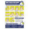 How To Wash your Hands Poster - FJ979 Guidance Posters & Floor Graphics Unbranded   