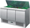 Ice-A-Cool ICE3850GR 3 Door Refrigerated Saladette Prep Counter 380 Litres Pizza Prep Counters - 3 Door Ice-A-Cool   