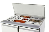 Ice-A-Cool Stainless Steel Two Door Sliding Pizza Prep Counter - ICE3800GR Saladette Counters Ice-A-Cool   