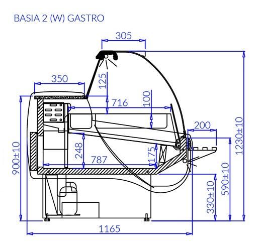 Igloo Basia Gastronorm Serveover Counter 2000mm Wide - BASIA210G Standard Serve Over Counters Igloo   