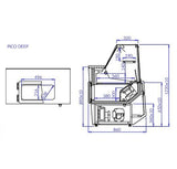 Igloo Pico Flat Glass Deep Serveover Counter 1700mm Wide - MO203WG Standard Serve Over Counters Igloo   