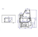 Igloo Pico Flat Glass Serveover Counter 1060mm Wide - MO200 Standard Serve Over Counters Igloo   