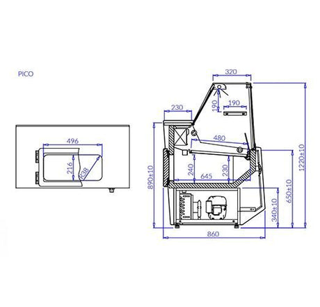 Igloo Pico Flat Glass Serveover Counter 2040mm Wide - MO204 Standard Serve Over Counters Igloo   