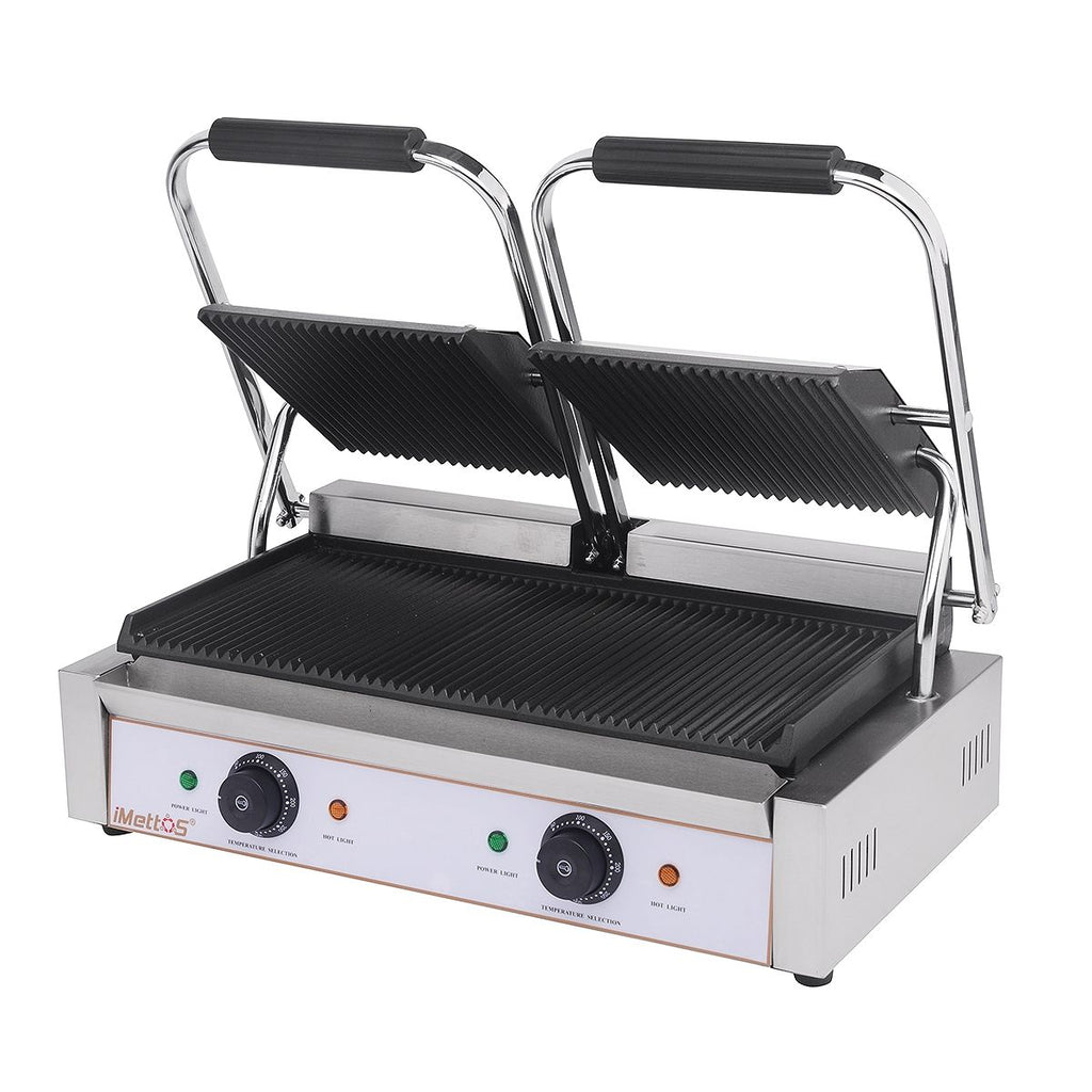 iMettos Contact Grill Twin / Ribbed - 101017 Contact Grills & Panini Makers iMettos   