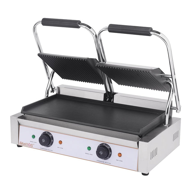 Hamoki Contact Grill Twin / Ribbed Top & Smooth Bottom  - 101019 Contact Grills & Panini Makers Hamoki   