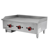 Hamoki 3 Burner Gas Countertop Griddle 904mm Wide - 101059 Gas Griddles Hamoki   