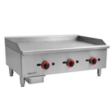 Hamoki 3 Burner Gas Countertop Griddle 904mm Wide - 101059 Gas Griddles Hamoki   