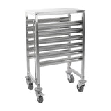 iMettos Racking Trolley 6 Shelves with Work Table Top for GN Pan 1/1 - 301010 GN & Racking Trolleys iMettos   