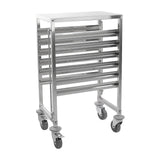 Hamoki Racking Trolley 6 Shelves with Work Table Top for GN Pan 1/1 - 301010 GN & Racking Trolleys Hamoki   
