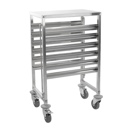 Hamoki Racking Trolley 6 Shelves with Work Table Top for GN Pan 1/1 - 301010 GN & Racking Trolleys Hamoki   