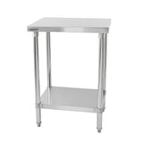 Hamoki Stainless Steel Prep Table Width 600mm - 141001 Stainless Steel Centre Tables Hamoki   