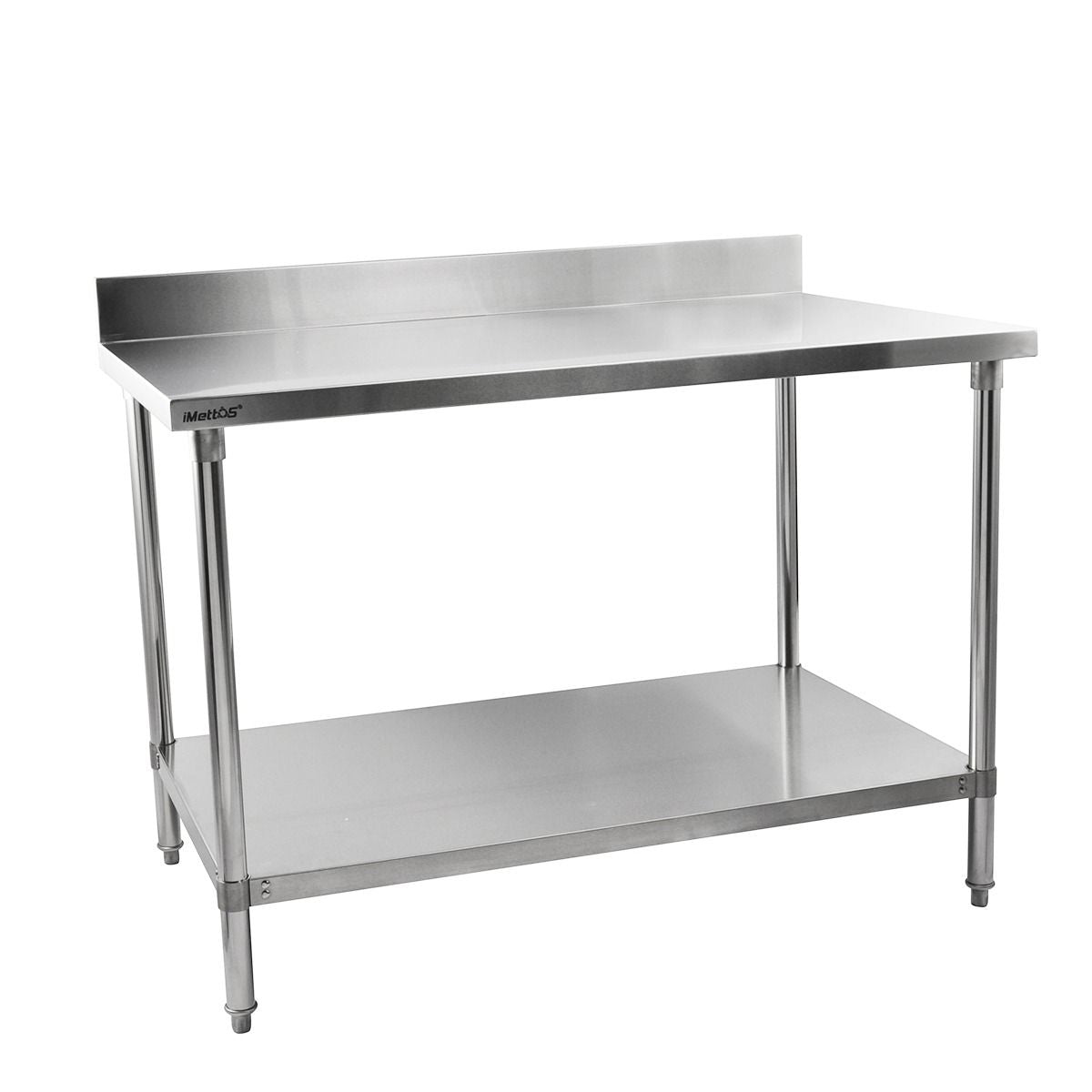 Hamoki Stainless Steel Table With Backsplash Width 1200mm - 141008 Stainless Steel Wall Tables Hamoki   