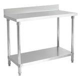 Hamoki Stainless Steel Table With Backsplash Width 1500mm - 141009 Stainless Steel Wall Tables Hamoki   