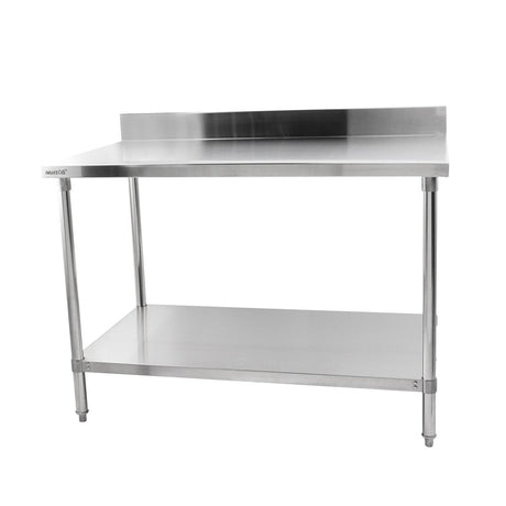 Hamoki Stainless Steel Table With Backsplash Width 900mm - 141007 Stainless Steel Wall Tables Hamoki   