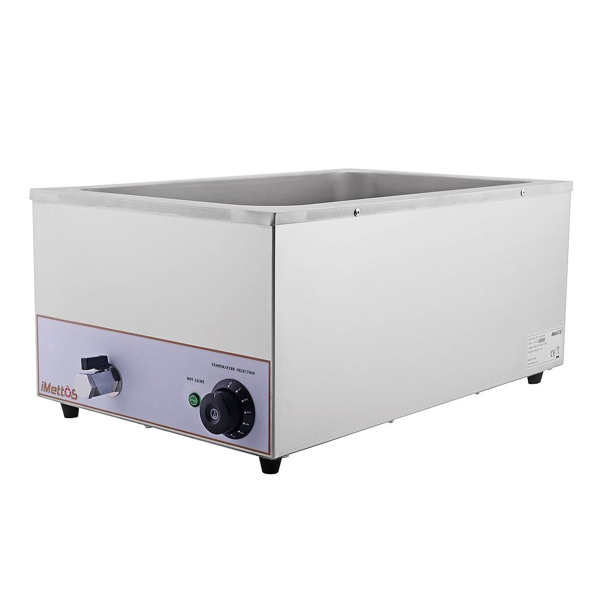 iMettos Wet Well Heated Bain Marie With Tap 150mm Deep - 101032 Bain Maries iMettos   