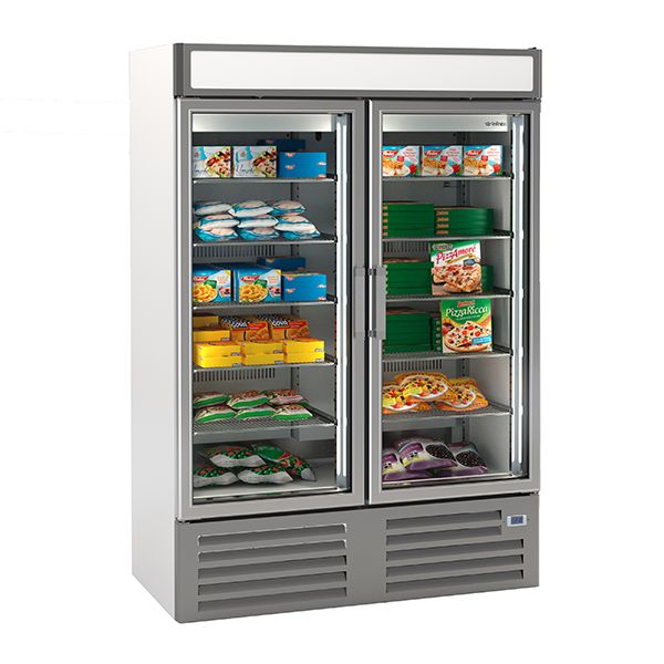 Infrico Double Glass Door Freezer Merchandiser 1000L - NEC1002FV Upright Glass Door Freezers Infrico   