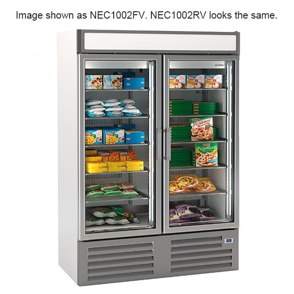 Infrico Double Glass Door Refrigerated Merchandiser 1000L - NEC1002RV Refrigerated Merchandisers Infrico   