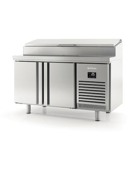 Infrico Preparation Counters with raised collar - MR1620EN Refrigerated Counters - Double Door Infrico   