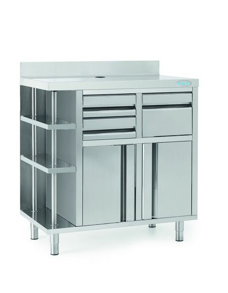 Infrico Stainless Steel Back Bar Coffee Unit - MCAF1000CD Back Bar Coffee Units Infrico   