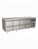 Inomak 1/1 Gastronorm Refrigerated Counters - PN2222-HC Counter Fridges With Drawers Inomak   