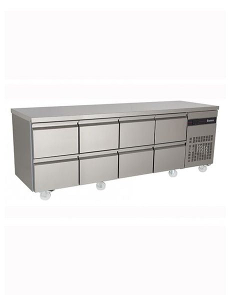 Inomak 1/1 Gastronorm Refrigerated Counters - PN2222-HC Counter Fridges With Drawers Inomak   