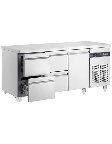 Inomak 1/1 Gastronorm Refrigerated Counters - PN229-ECO Counter Fridges With Drawers Inomak   