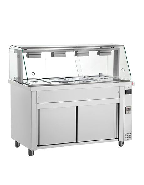 Inomak Gastronorm Bain Marie with glass structure - MIV714
