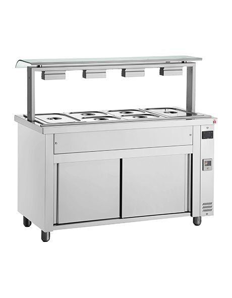 Inomak Gastronorm Bain Marie with Sneeze Guard - MJV714 Bain Maries Inomak   