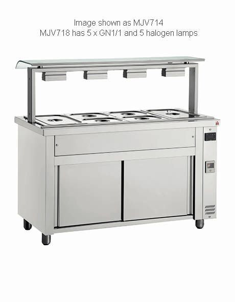 Inomak Gastronorm Bain Marie with Sneeze Guard - MJV718