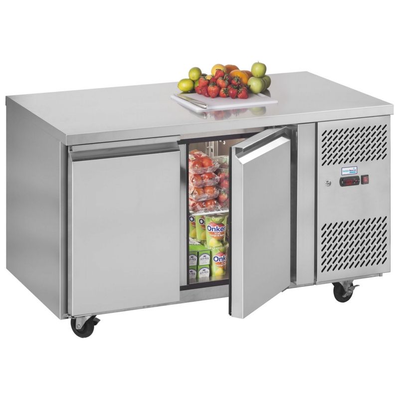 Interlevin 2 Door Gastronorm Counter Chiller Fridge - PH20 Refrigerated Counters - Double Door Tefcold   