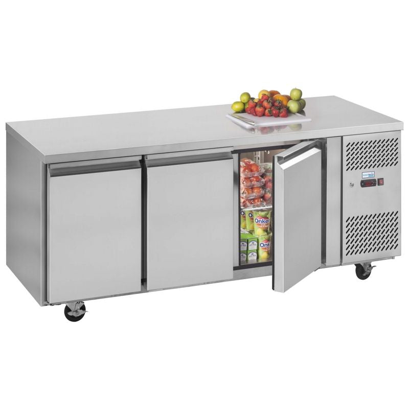 Interlevin 3 Door Gastronorm Counter Chiller Fridge - PH30 Refrigerated Counters - Triple Door Tefcold   