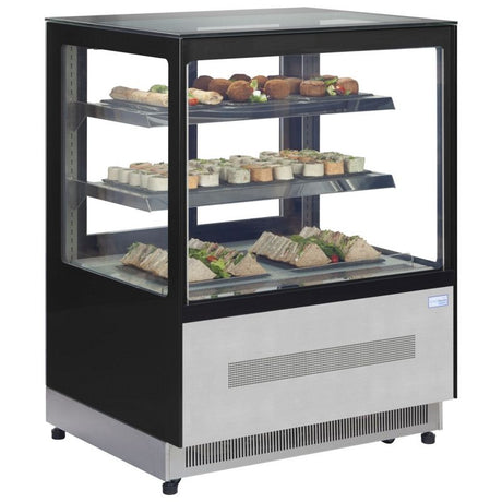 Interlevin Chilled Display Cabinet Stainless Steel, Glass - LPD1200F Refrigerated Floor Standing Display Tefcold   