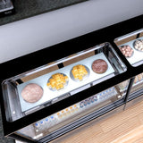 Interlevin Chilled Display Cabinet Stainless Steel, Glass - LPD1500F Refrigerated Floor Standing Display Tefcold   