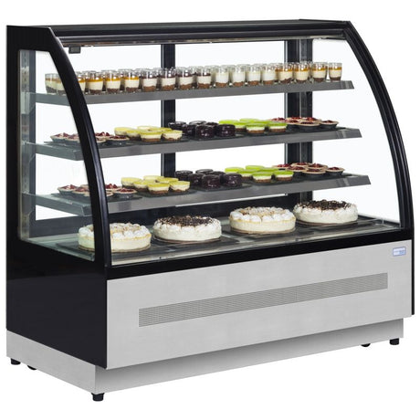 Interlevin Chilled Display Cabinet Stainless Steel, Glass - LPD1700C Refrigerated Floor Standing Display Tefcold   