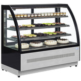 Interlevin Chilled Display Cabinet Stainless Steel, Glass - LPD900C Refrigerated Floor Standing Display Tefcold   