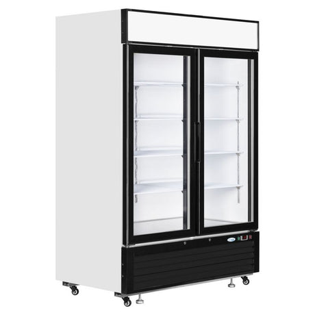 Interlevin Double Door Upright Gastronorm Fridge - LGC5000 Upright Double Glass Door Chillers Tefcold   