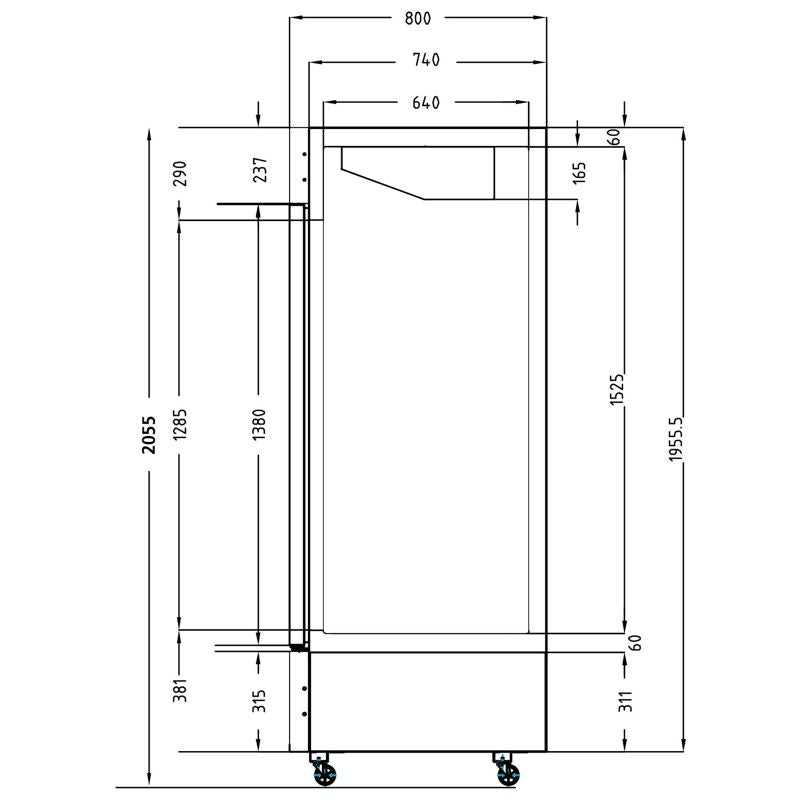 Interlevin Glass Door Display Freezer - LGF7500