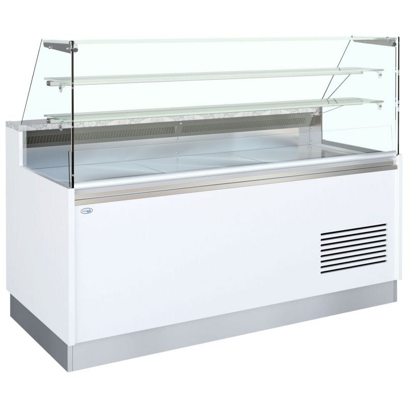 Interlevin Serve Over Counter White, Flat Glass - BELLINI ID 2050FV SR Standard Serve Over Counters Tefcold   