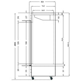 Interlevin Single Glass Door Display Fridge - LGC2500 Upright Single Glass Door Chillers Interlevin   