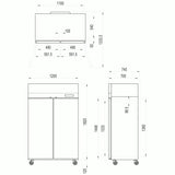 Interlevin Stainless Steel Solid Double Door Upright Fridge - CAR900 Refrigeration Uprights - Double Door Tefcold   