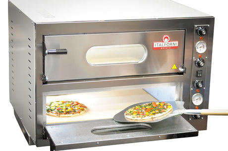 Italforni EK44 Twin Deck Refractory Brick Based Electric Pizza Oven Twin Deck Pizza Ovens Italforni   