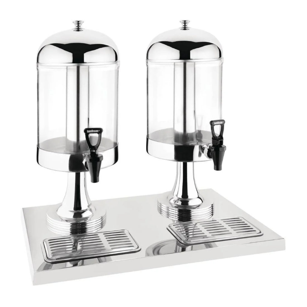 Olympia Double Juice Dispenser with Drip Tray - J184 Chilled Drink Dispensers Olympia   