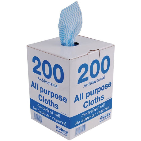 Jantex All-Purpose Antibacterial Cleaning Cloths Blue (200 Pack) - DN843