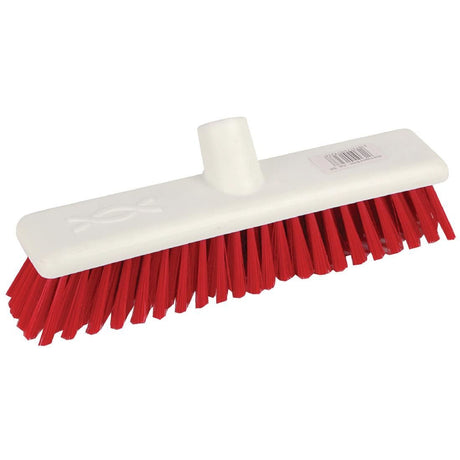 Jantex Hygiene Broom Soft Bristle Red 12in - DN830