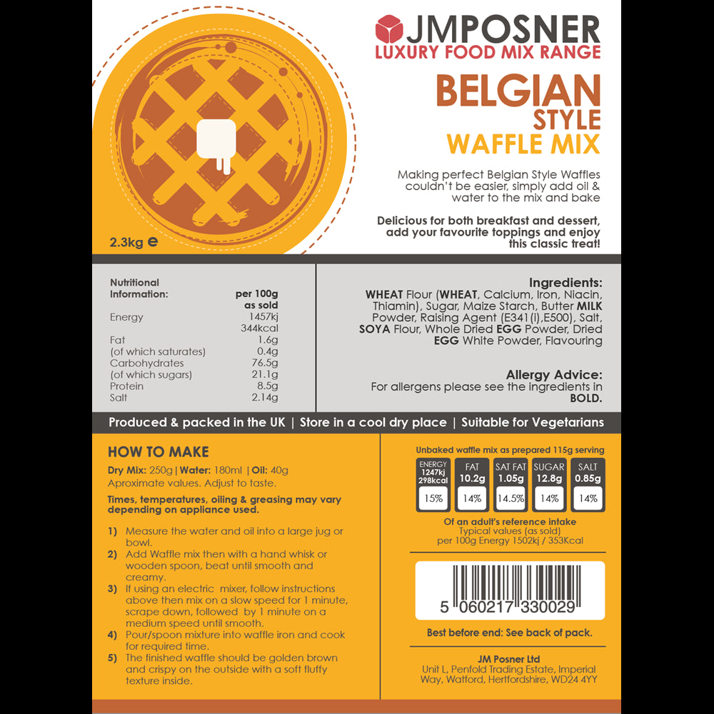 JM Posner Finest Belgian Style Waffle Mix Waffle Maker Accessories & Supplies JM Posner   