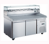 Kingfisher PZ2600 Granite Top 2 Door Refrigerated Prep Counter With Toppings Unit Pizza Prep Counters - 2 Door Kingfisher   